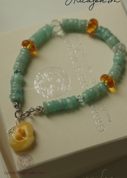 Браслет з амазонітом