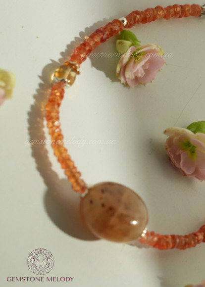 Браслет з сапфіром жовтим