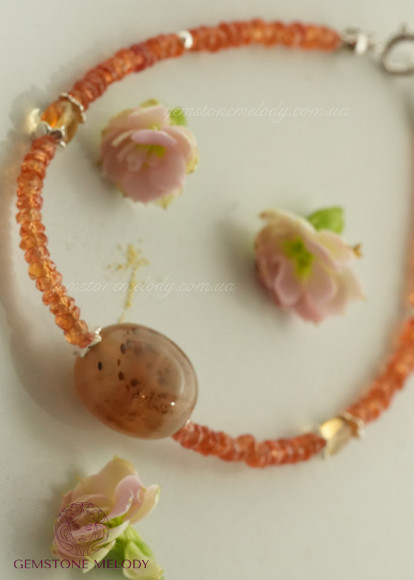 Браслет з сапфіром жовтим