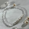 Браслет з перлиною бароко і гірським кришталем Браслет з перлиною бароко і гірським кришталем
