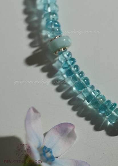 Браслет з апатитом і ларимаром