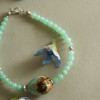 Браслет з хризопразом, бірюзою