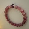 Браслет з мадагаскарського рожевого кварцу