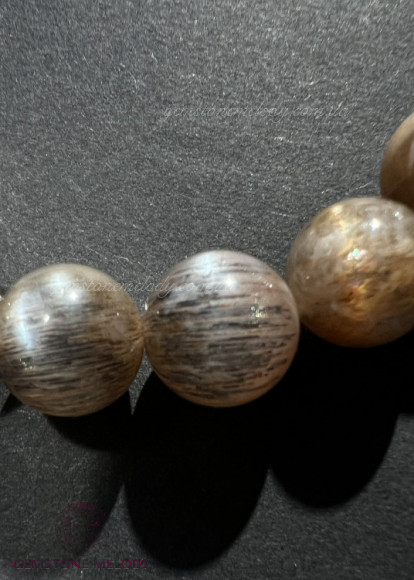 Браслет з коричнево-сірим сонячним каменем