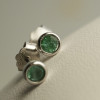 Сережки зі смарагдом 4мм