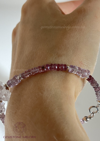 Браслет зі шпінели, аметиста